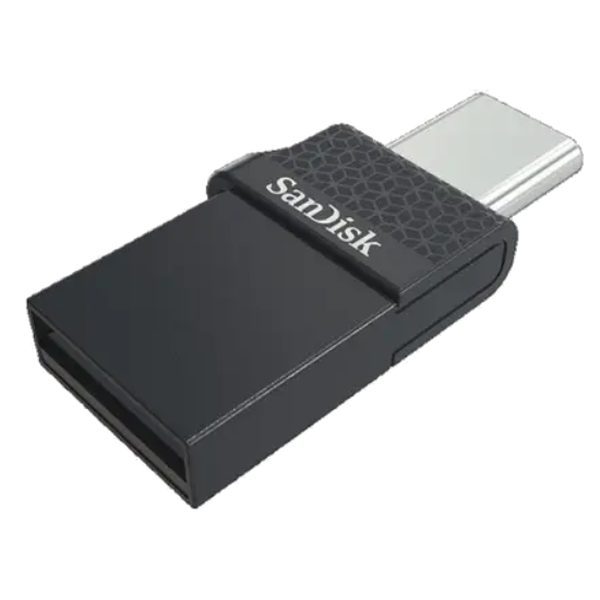 SanDisk Dual Drive USB Type C 128 GB OTG Drive Compatible with Mobile, Laptop USB 2.0 Plastic Case  (Black, Type A to Type C)
